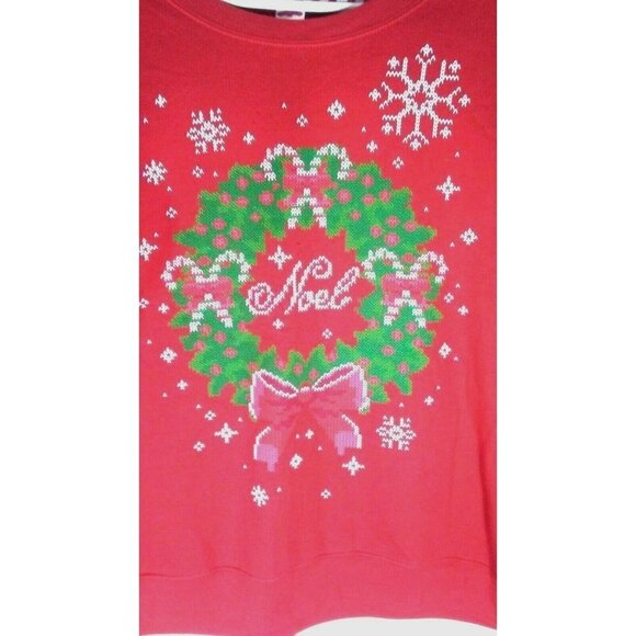 Holiday Time Red Ugly Christmas Noel Sweatshirt Small 4-6 - Picture 2 of 4